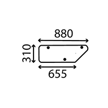 CAB GLASS LOWER REAR , Case-IH, 95 - 595XL, Body parts, cab accessories, seats, Glazing industry, Glass, 1535071C1, 1535071C2, , CAB GLASS LOWER REAR , 25/4073-21, 1535071C1, 1535071C2, , 3.76 kg