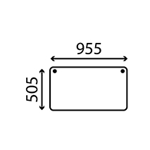 LOWER REAR GLASS , Deutz, Body parts, cab accessories, seats, Glazing industry, Glass, 04312683, 04347230, , LOWER REAR GLASS , 21/4073-29, 04312683, 04347230, , 4.62 kg