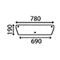 LOWER REAR GLASS , Massey Ferguson, 300 - 382N, Body parts, cab accessories, seats, Glazing industry, Glass