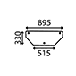 GLASS UPPER REAR         , Deutz, DX4 - DX4.61