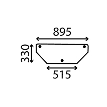 GLASS UPPER REAR , Deutz, Body parts, cab accessories, seats, Glazing industry, Glass, 04383611, , GLASS UPPER REAR , 21/4073-30, 04383611, , 3.91 kg