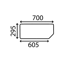 LOWER REAR GLASS, Fiat, Virsbūves daļas, kabīne, sēdekļi, Stiklojums, Stikls, 82000485, , LOWER REAR GLASS, 23/4073-38, 82000485, , 4.00 kg