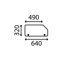 LOWER REAR GLASS , Valmet, Body parts, cab accessories, seats, Glazing industry, Glass, 32054020, , LOWER REAR GLASS , 41/4073-80, 32054020, , 1.00 kg