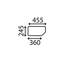 LOWER REAR GLASS, New Holland, Virsbūves daļas, kabīne, sēdekļi, Stiklojums, Stikls, 44910437, , LOWER REAR GLASS, 24/4073-89T, 44910437, , 0.00 kg