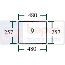 LOWER REAR GLASS FIXED , Deutz, 06 - 8006, Body parts, cab accessories, seats, Glazing industry, Glass, 009300737, , LOWER REAR GLASS FIXED , 21/4074-7, 009300737, , 2.00 kg