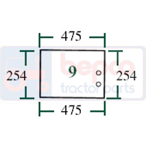 LOWER REAR GLASS SLIDING , Deutz, Body parts, cab accessories, seats, Glazing industry, Glass, 009300736, , LOWER REAR GLASS SLIDING , 21/4075-7, 009300736, , 2.00 kg