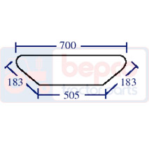 BOTTOM REAR GLASS , Ford, Body parts, cab accessories, seats, Glazing industry, Glass, 83904584, D5NN9442014A, , BOTTOM REAR GLASS , 24/4076-2, 83904584, D5NN9442014A, , 1.83 kg