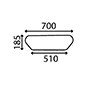 BOTTOM REAR GLASS         , Ford, 10 - 2610