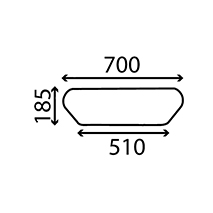 BOTTOM REAR GLASS , Ford, Body parts, cab accessories, seats, Glazing industry, Glass, 83904585, D5NN9442014B, , BOTTOM REAR GLASS , 24/4076-2T, 83904585, D5NN9442014B, , 1.84 kg