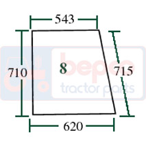 UPPER REAR GLASS FIXED , Deutz, Body parts, cab accessories, seats, Glazing industry, Glass, 009300130, , UPPER REAR GLASS FIXED , 21/4079-1, 009300130, , 6.80 kg