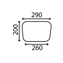 LOWER REAR GLASS , Massey Ferguson, Body parts, cab accessories, seats, Glazing industry, Glass, 1897854M1, , LOWER REAR GLASS , 30/4080-3, 1897854M1, , 0.90 kg