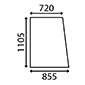 SIDE GLASS LH & RH FIXED         , JCB, CX - 3CX cabine blanche