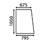 SIDE GLASS LH & RH SLIDING         , JCB, CX - 3CX cabine blanche