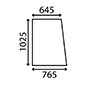 SIDE GLASS LH & RH SLIDING         , JCB, CX - 3CX cabine blanche