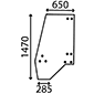 DOOR GLASS LH         , JCB, CX - 3CX cabine noire