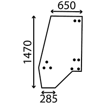 DOOR GLASS LH , JCB, Body parts, cab accessories, seats, Glazing industry, Glass, 82760101, , DOOR GLASS LH , 45/4083-1, 82760101, , 15.70 kg