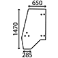 DOOR GLASS LH         , JCB, CX - 3CX cabine noire