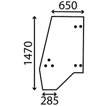 DOOR GLASS LH , JCB, Body parts, cab accessories, seats, Glazing industry, Glass, 82760115, , DOOR GLASS LH , 45/4083-2, 82760115, , 13.00 kg