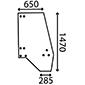 DOOR GLASS RH         , JCB, CX - 3CX cabine noire