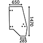 DOOR GLASS RH         , JCB, CX - 3CX cabine noire