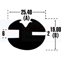 DRAUGHT EXCLUDER PER METER, 70/4110-2M, , 0.50 kg