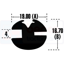 DRAUGHT EXCLUDER PER METER, 70/4110-5M, , 0.30 kg