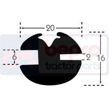 DRAUGHT EXCLUDER PER METER, 70/4110-8M, , 0.00 kg