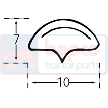 DRAUGHT EXCLUDER PER METER, 70/4111-2M, , 0.00 kg