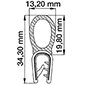 SECTIONS PER METER, Universal accessories, Body parts, cab accessories, seats, Glazing industry, Glazing rubber and draft excluder