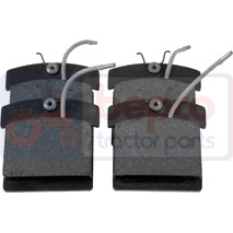 DISC PAD SET OF 4 , Renault / Claas, 60 - 68-12RS, Brakes, Dry pad brake, Nose-piece, 6005003692, 6005005031, 7701201653, 7701202160, , DISC PAD SET OF 4 , 28/412-9, 6005003692, 6005005031, 7701201653, 7701202160, , 1.50 kg