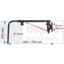 , Universālie aksesuāri, Virsbūves daļas, kabīne, sēdekļi, Spogulis, Kronšteins, , BRAS DE RETROVISEUR , 70/4172-88, , 0.00 kg