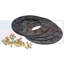 LINING KIT 178x100x5mm, Massey Ferguson, 100 - 154, Brakes, Dry disc brake, Lining, 3910292M91, 840916M92, , LINING KIT 178x100x5mm, 30/421-1, 3910292M91, 840916M92, , 0.62 kg