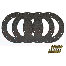 LINING KIT(SET OF 4) , Deutz, 06 - 4506US, Brakes, Dry disc brake, Lining, 02374363, 04340700, 04349301, 04399873, 0439987310, , LINING KIT(SET OF 4) , 21/421-19, 02374363, 04340700, 04349301, 04399873, 0439987310, , 0.85 kg