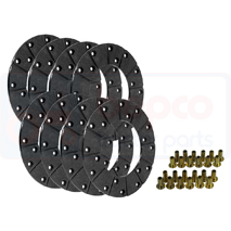 LINING KIT(SET OF 8) , Case-IH, BD - D320, Brakes, Dry disc brake, Lining, 713255R93, , LINING KIT(SET OF 8) , 25/421-23, 713255R93, , 0.50 kg