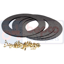 LINING KIT , Massey Ferguson, 100 - 135, Brakes, Dry disc brake, Lining, 1630944M91, 1645929M91, 3910278M91, , LINING KIT , 30/421-9, 1630944M91, 1645929M91, 3910278M91, , 0.79 kg