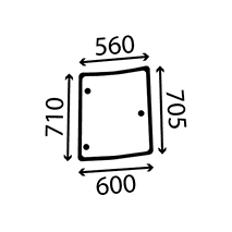 GLASS SIDE RH , New Holland, Body parts, cab accessories, seats, Glazing industry, Glass, 5089556, , GLASS SIDE RH , 123/5089556, 5089556, , 5.15 kg