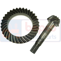 BEVEL GEAR , New Holland, TM - TM155, Transmission, Front axle 4WD, Difference input - final drive, 5146255, , BEVEL GEAR , 123/5146255, 5146255, , 8.90 kg