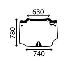 GLASS , New Holland, TNF - TN95F, Fiat GB stucks, GB parts Fiat, Fiat GB pieces - N code, 5196371, , GLASS , 123/5196371, 5196371, , 0.00 kg