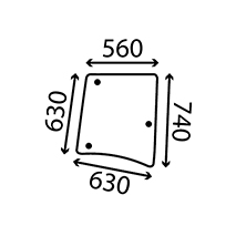 CAB GLASS , Zetor, Body parts, cab accessories, seats, Glazing industry, Glass, 53369046, , CAB GLASS , 37/53369046, 53369046, , 6.00 kg