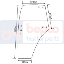 VITRE GAUCHE , Zetor, Body parts, cab accessories, seats, Glazing industry, Glass, 53369088, , VITRE GAUCHE , 37/53369088, 53369088, , 10.00 kg