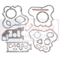 BOTTOM GASKET SET         , Massey Ferguson, 300 - 355