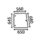 SIDE GLASS LH & RH         , Zetor, UR II - 10245