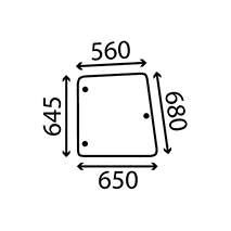 SIDE GLASS LH & RH , Zetor, Body parts, cab accessories, seats, Glazing industry, Glass, 84368061, , SIDE GLASS LH & RH , 37/84368061, 84368061, , 0.00 kg