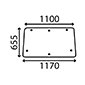 UPPER REAR GLASS         , Zetor, UR II - 9245