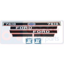 EMBLEM SET 7610 , Ford, Body parts, cab accessories, seats, Body parts, Decal and emblem, , EMBLEM SET 7610 , 24/860-104, , 0.14 kg