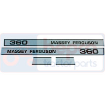 DECAL SET , Massey Ferguson, Body parts, cab accessories, seats, Body parts, Decal and emblem, 3900318M91, , DECAL SET , 30/860-107, 3900318M91, , 0.00 kg