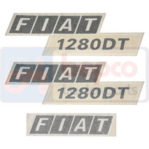 DECAL SET , Fiat, Body parts, cab accessories, seats, Body parts, Decal and emblem, , DECAL SET , 23/860-1280DT, , 0.15 kg