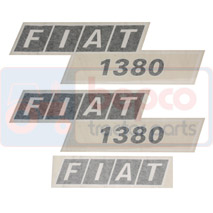 DECAL SET, Fiat, Virsbūves daļas, kabīne, sēdekļi, Korpusa detaļas, Dekāls un emblēma, , DECAL SET, 23/860-1380, , 0.15 kg