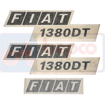 DECAL SET , Fiat, Body parts, cab accessories, seats, Body parts, Decal and emblem, , DECAL SET , 23/860-1380DT, , 0.15 kg