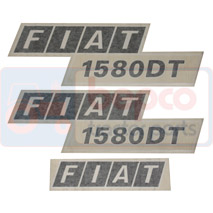 DECAL SET , Fiat, Body parts, cab accessories, seats, Body parts, Decal and emblem, , DECAL SET , 23/860-1580DT, , 0.15 kg